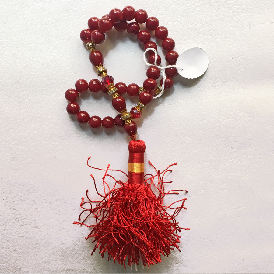 Red Ruby 33 Beads Tasbih | Zikr Tasbeeh (Best For Gift) TS-71